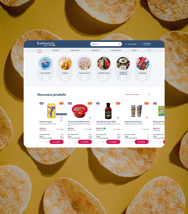 Shop Barbarich Import, une gamme de produits exclusifs pour les professionnels de l’alimentaire.