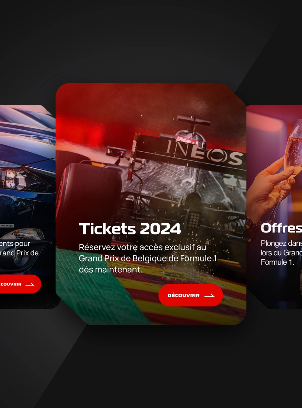 Vue rapprochée des cartes produits en design UI.